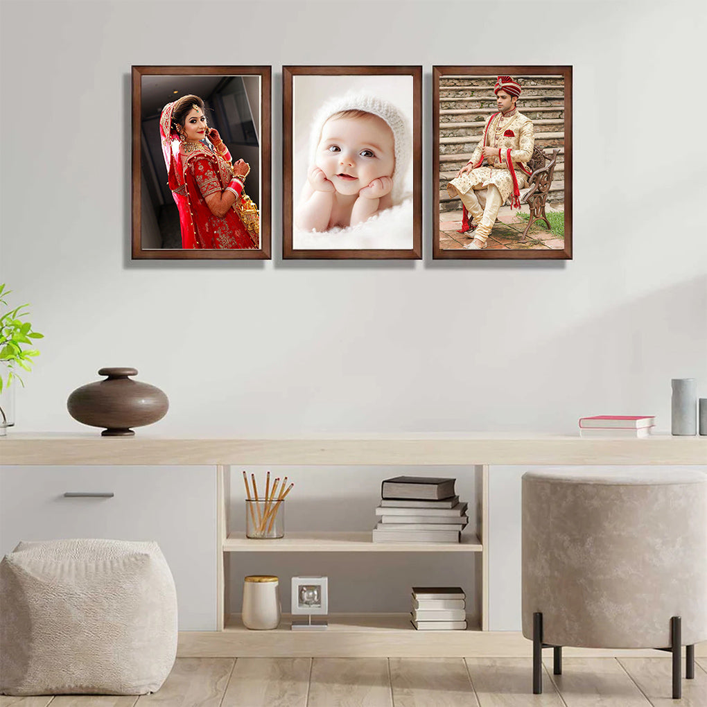 Family Love Photo Frame Set – Mom, Dad & Baby (3 Frames)