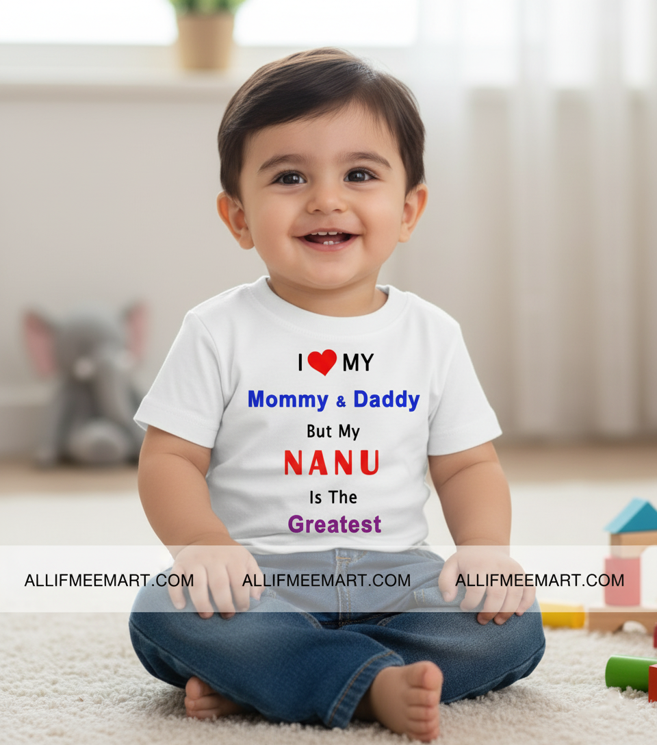 I ❤ My Mommy & Daddy But My Nannu Is The Greatest Kids T-Shirt
