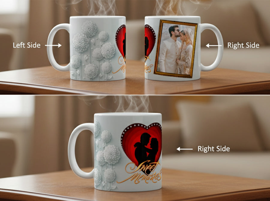 Romantic KAC Love & Photo Mug | Personalized Couple's Gift