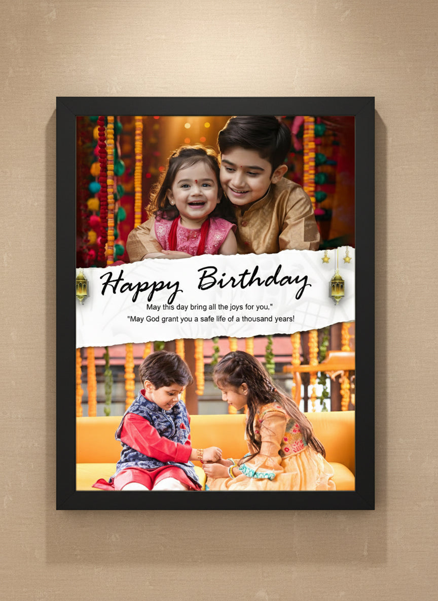 Customizable Birthday Photo Frame – Add Your Own Photo & Text