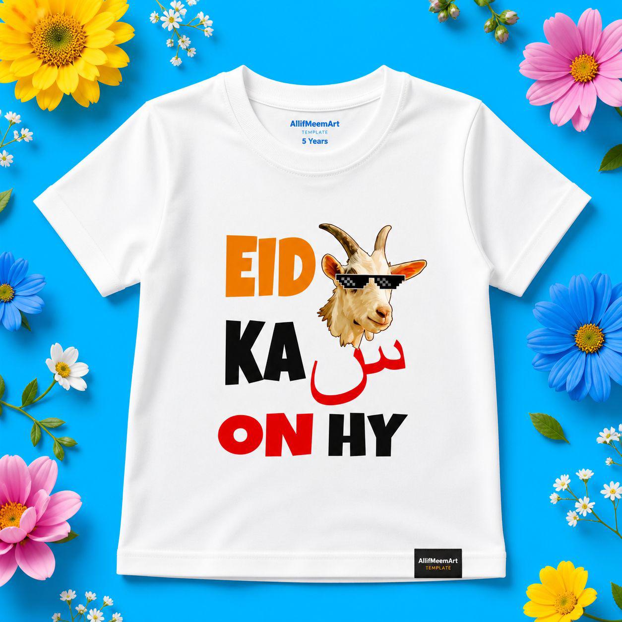 Eid Ka Swag" Kids Funny Bakra T-Shirt - Premium Quality