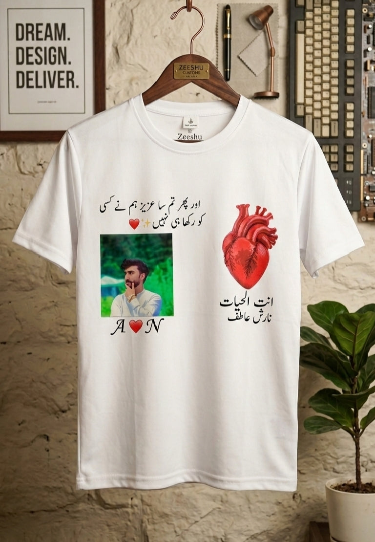 Personalized Photo & Name T-Shirt – Apni Yaadon Ko Pehniye!