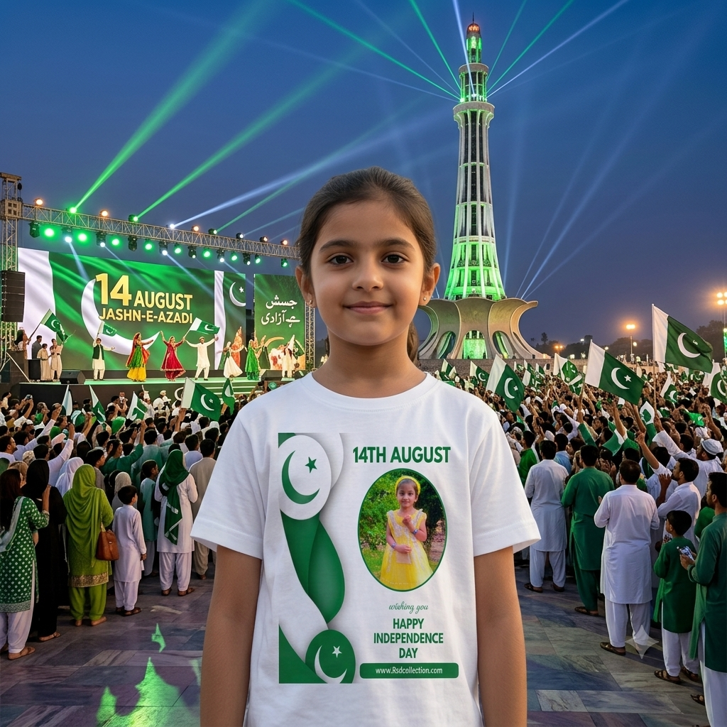 14 August Special Personalized Kids T-Shirt 🇵🇰