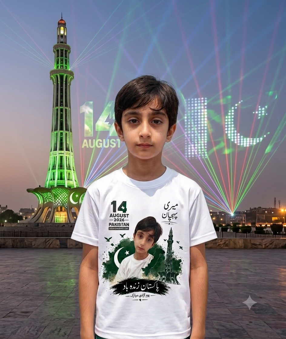 14 August Special Personalized Kids T-Shirt 🇵🇰