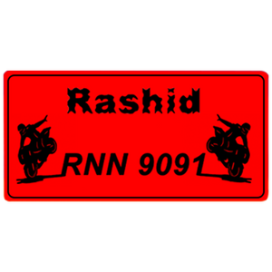 Customized Bike License Plate -2